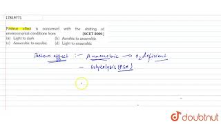 Pasteur effect is concerned with the shifting of environmental conditions from [upl. by Tracy]