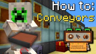 How to Immersive Engineering  Conveyor Belts Minecraft 1165 [upl. by Nebur]