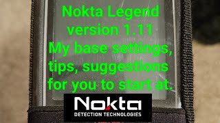 My Nokta Legend settings and some tips that may help you set up your machine [upl. by Allegna]