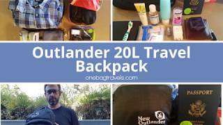 Outlander 20L Travel Backpack  Packing for 4 days of travel [upl. by Astera]