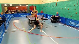 Hannah Saunders Vs Millie Ufton  TTE National Series  Cadet Round 2 1920 OCT 24 [upl. by Yssirhc]