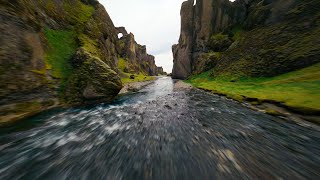 FPV Drone Flight through Beautiful Iceland Canyon [upl. by Yenwat]