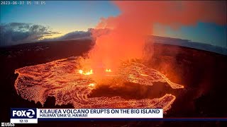 Hawaiis Kilauea volcano erupts again [upl. by Laitselec]