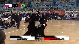 17th World Kendo Championships Womens TEAM MATCH 6ch Poland vs Brazil [upl. by Llenoil]