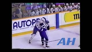 NHL Jan 29 1992 Kevin McClellandTOR v Wayne Van DorpQUE Toronto Maple Leafs Quebec Nordiques [upl. by Deach910]