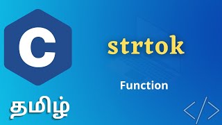 strtok function in c explained in tamil  strtok [upl. by Mingche]