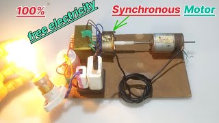 synchronous motor ho to makegenerator DC motor to synchronous motor AC generator 💯 [upl. by Laeahcim790]