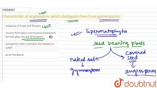 Characteristic of Angiosperms which distinguish them from gymnosperms [upl. by Caplan]