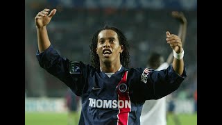 Ronaldinho aged 22 in PSG Vs Guingamp 2002  Magical Moments [upl. by Idnerb]