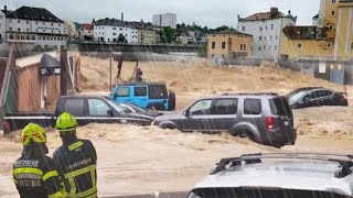 Austria Flash Floods today  Unwetter hochwasser tirol innsbruck österreich 2023 heute [upl. by Doralin583]