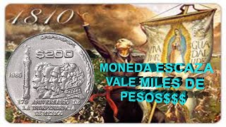 Moneda 200 Pesos 175 Aniversario de la Independencia [upl. by Suoivatco]