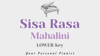 Sisa Rasa  Mahalini LOWER Key Karaoke  Piano Instrumental Cover with Lyrics [upl. by Alimrahs]