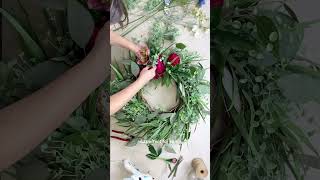 How to make a cottage style wreath for spring 🌿 [upl. by Sarene]