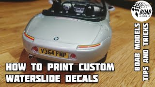 How to make Custom decals  number plates  Tips and Tricks  Laser and Inkjet printer [upl. by Fermin]