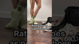 Rating shoes as pointe shoes 🩰👟 shorts [upl. by Hcra281]