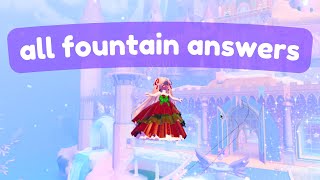 EVERY crystal fountain story answer royale high winter 2023 update❄️ [upl. by Swayne]