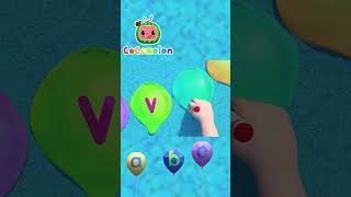 ABC Song with Colorful Balloons 🎈🎶 Cocomelon NurseryShorts popularsong [upl. by Mullins]