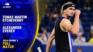 Tomas Martin Etcheverry vs Alexander Zverev Full Match  2024 US Open Round 3 [upl. by Florian]