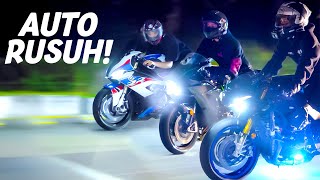 R1M vs Ninja H2R amp S1000RR Night Ride [upl. by Zug]