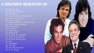 4 GRANDES ROMANTICOS MUSICA ROMANTICA ROBERTO CARLOS CAMILO SESTO JULIO IGLESIAS JOSE JOSE [upl. by Marci376]