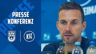 LIVE Pressekonferenz vor SSV Ulm  KSC [upl. by Leunas]