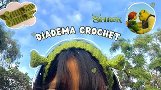 DIADEMA SHREK tutorial a crochet para principiantes 💚 ENG SUB [upl. by Shiau]