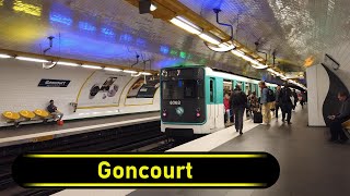 Metro Station Goncourt  Paris 🇫🇷  Walkthrough 🚶 [upl. by Lavine]