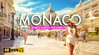 Monte Carlo MONACO 4K60 HDR  Walking Tour 4K60fps [upl. by Westphal]