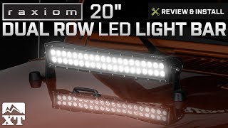 Jeep Wrangler Raxiom 20quot Dual Row LED Light Bar 19872017 YJ TJ JK Review amp Install [upl. by Schofield22]