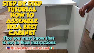 IKEA EKET LARGE CABINET UNBOXING ASSEMBLY QUICK amp EASY IDEAS HACKS amp TIPS OF INSTALLING 🌞 JnC CORNER [upl. by Marron]