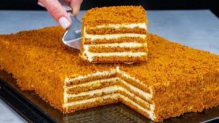 Medovik  a cake made of honey and caramel with sour cream [upl. by Hilly598]