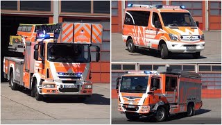 Gong  Durchsage  Pressluft 2 Alarme Berufsfeuerwehr  Rettungsdienst Wiesbaden [upl. by Eiknarf]