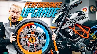 PERFORMANCE UPGRADE Duke 390 street build  part 3  RokON vlog 77 [upl. by Enenaej]