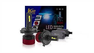 Headlamps K12 K11 K9 H4 Car Led Headlights H1 H11 9005 H7 Canbus Led Light Bulb [upl. by Trill]