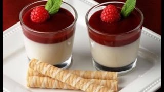 باناكوتا بالفرولة ديسير راقي سهل التحضيرولذيذ المذاق Panna cotta [upl. by Cristy867]