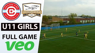 Chicago Fire vs Roadrunners  U11 2013 Girls Soccer Full Game in VEO April 28 2024 [upl. by Rudelson]