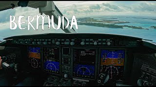 4K  Pilots View  Landing at Bermuda [upl. by Tsirc106]