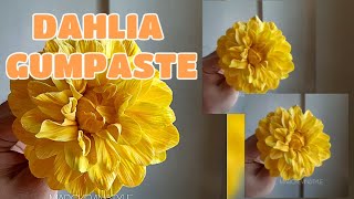 DAHLIA GUMPASTE non wired sugar dahlia Vlog 8 by marckevinstyle [upl. by Harragan]