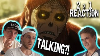 TALKING TITAN Anime SCEPTICS Watch Attack on Titan 2x01  ReactionTalk [upl. by Ebert]