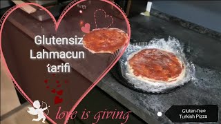 Glutensiz Lahmacun tarifi  Glutenfree Turkish Pizza Recipe  Glutenfreie Türkische Pizza Rezept [upl. by Etnad]