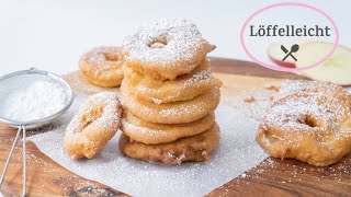 Apfelküchlein  gebackene Apfelringe  Apfelbeignets einfaches Rezept [upl. by O'Malley802]