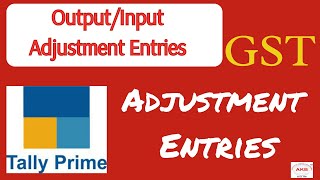 GST Adjustment Entry in Tally Prime How to Adjust GST Input Output in Tally Prime  GST Entry [upl. by Airdna]