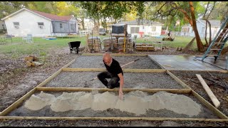 How To DIY Dry Pour A Large Concrete Slab In Real Time [upl. by Westfall]