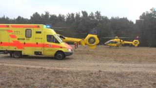 Landung und Start zweier Hubschrauber vom ADAC in Beetz bei Sommerfeld [upl. by Neemsay345]