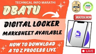 DBATU University Result on Degi lockerWinter 2023 ResultHowto Download MarksheetLive registration [upl. by Niriam]