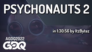 Psychonauts 2 by ItzBytez in 13056  AGDQ 2022 Online [upl. by Jackquelin489]