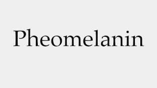 How to Pronounce Pheomelanin [upl. by Asaert]