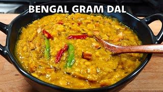 A UNIQUE WAY Of Cooking Chana Dal Recipe BENGAL GRAM DAL  CHOLAR DAL [upl. by Nogam]