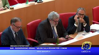 Bari  Rigenerazione urbana 7 milioni dalla Regione per i Comuni [upl. by Omolhs]