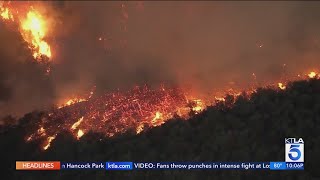 San Bernardino Countys Line Fire grows to 25000 acres [upl. by Intosh]